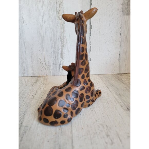 Large wax giraffe candle collectible figure baby mama zoo animal vintage - Picture 5 of 8